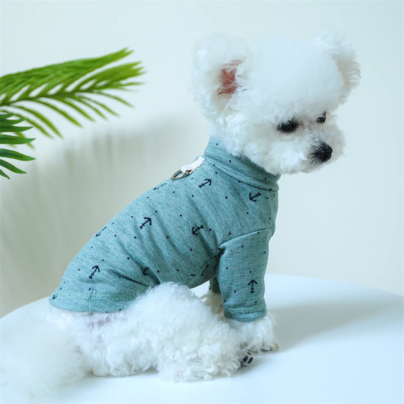 Breathable Cotton Small Medium Dog Clothing Mini Printing Sweatshirt for French Bulldog Brand Designer Autumn Warm Cat Clothes