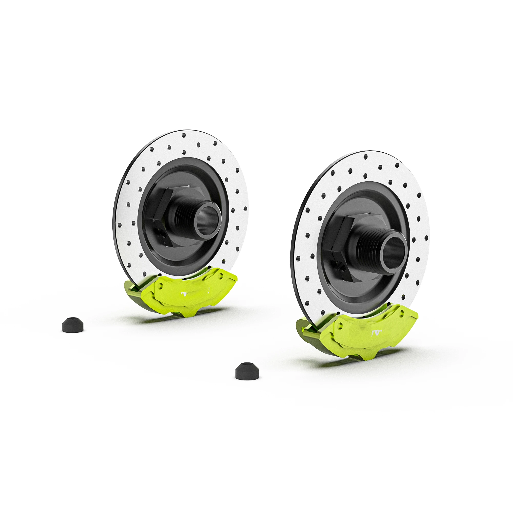 EVO simulation metal caliper disc brake adapter (upgraded part) front and rear
