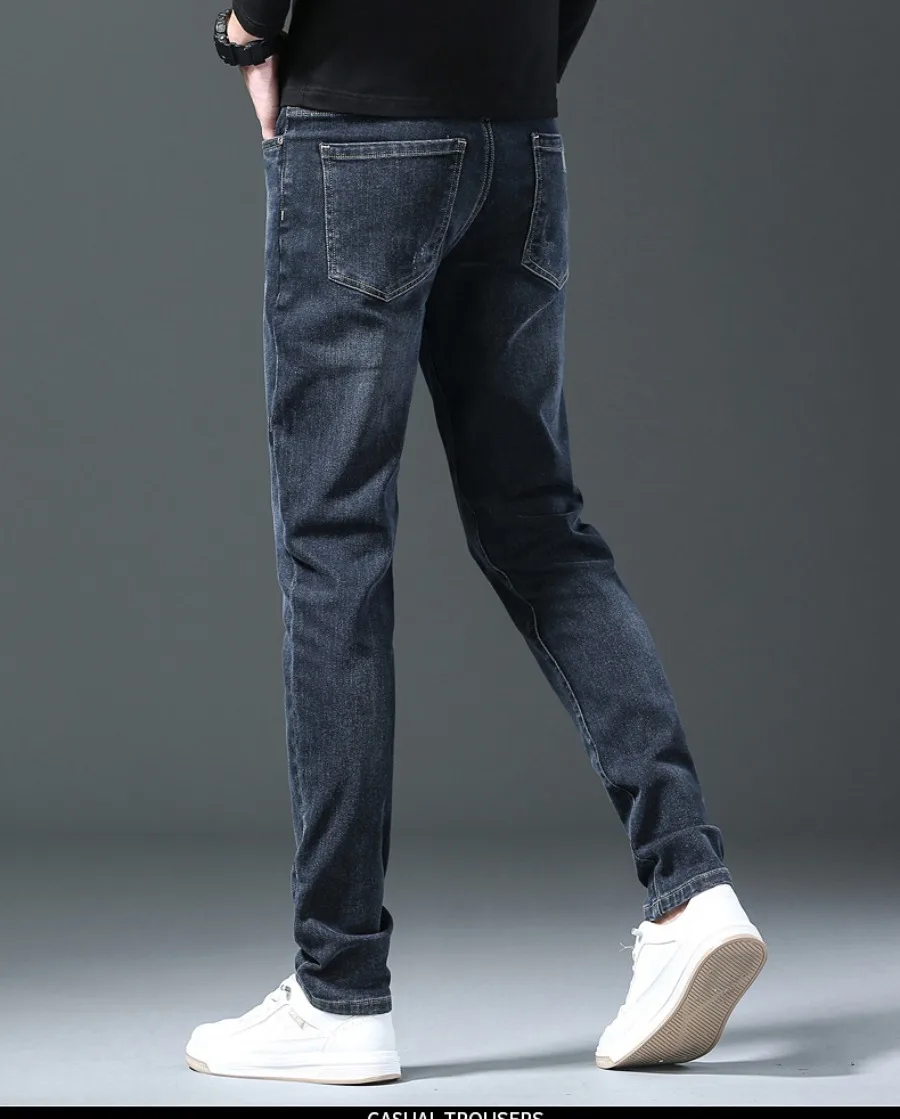 2024 New Style Men's Slim Fit Stretch Jeans Classic Fashion Pencil Pants Casual Denim Pants High Quality Jeans Trouser for Men