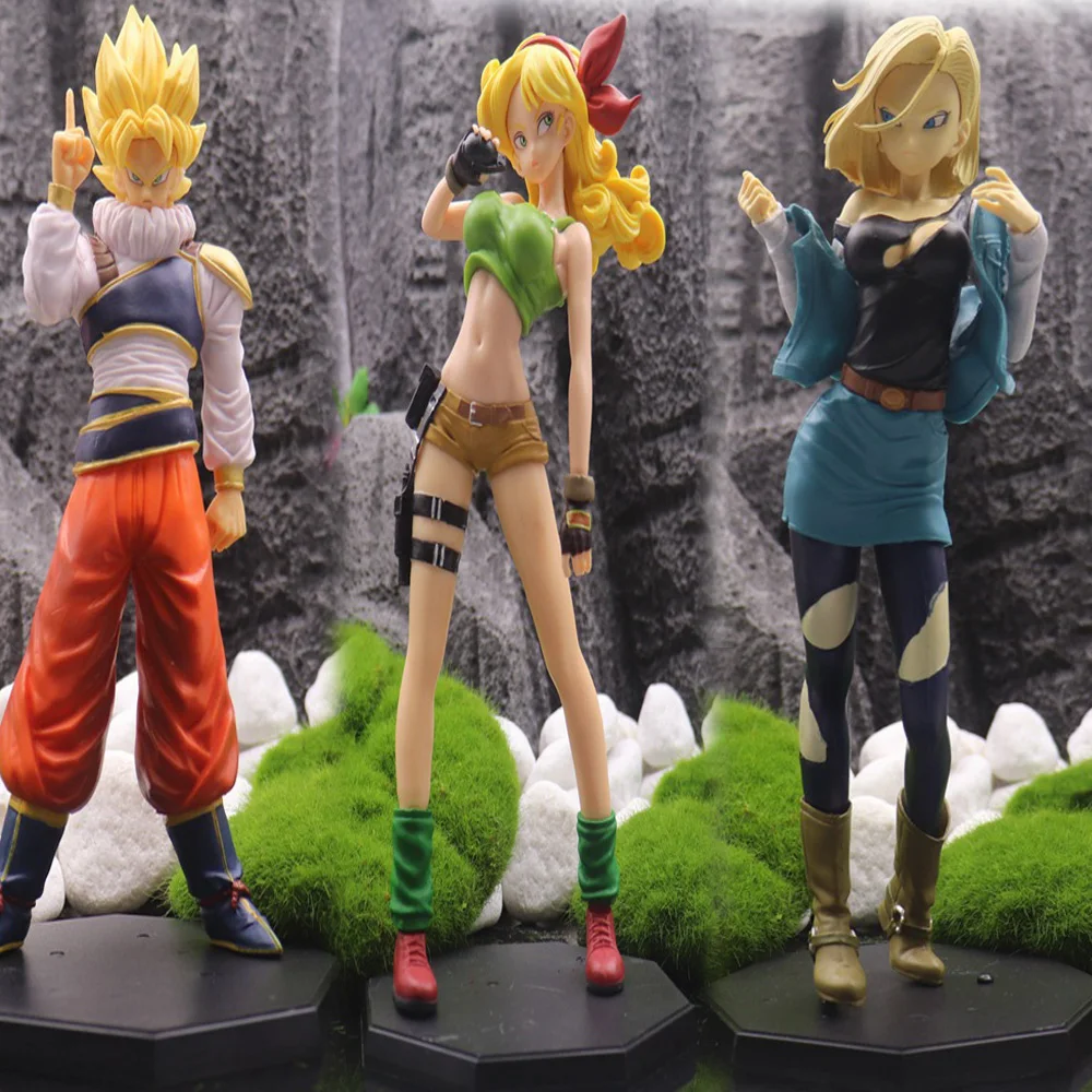 Amine Dragon Ball Lunch Android 18 Son Goku Piccolo Trunk Action Figure Toys 17-27cm