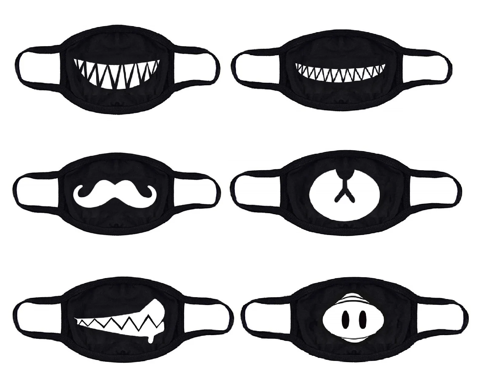 قطعة واحدة من قناع القطن مريح وصديق للبشرة وقابل للغسل وقابل للغسل باللون الأسود وخفيف الوزن ومناسب للتنقل والسفر #1