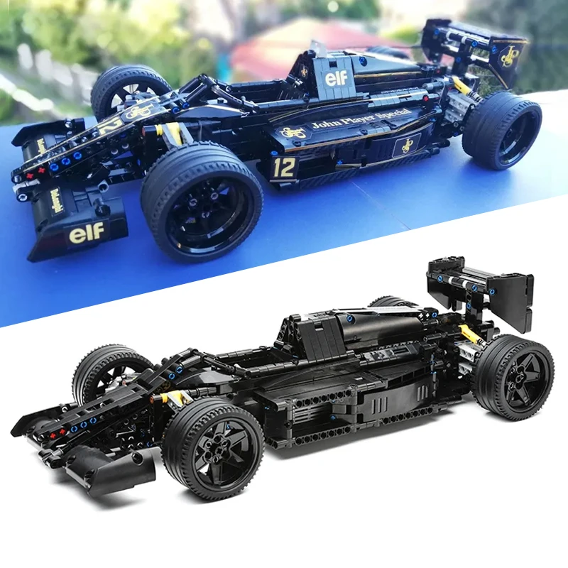 Technical John Player Special Formula 1 Classic Racing Cars One Generation Legend Racer Building Blocks Models MOC Bricks Toys