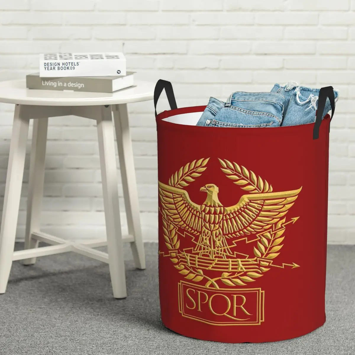 Laundry Collector Rome SPQR Roman Folding Laundry Basket Large Storage Baby Washing Basket Home Organizer