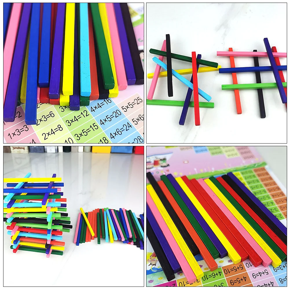 1 Satz Mathe-Manipulationen, Zählstäbe für Kinder, frühes Lernen, pädagogische bunte Arithmetikstäbe, Kindergarten-Mathe-Spiele