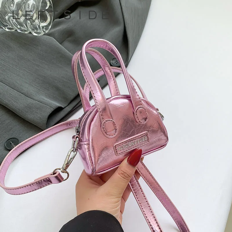 Cute Mini Shoulder Bags For Women 2024 Y2k Fashion Trend Designer Silver Crossbody Bag Females Gold Handbags And Purses