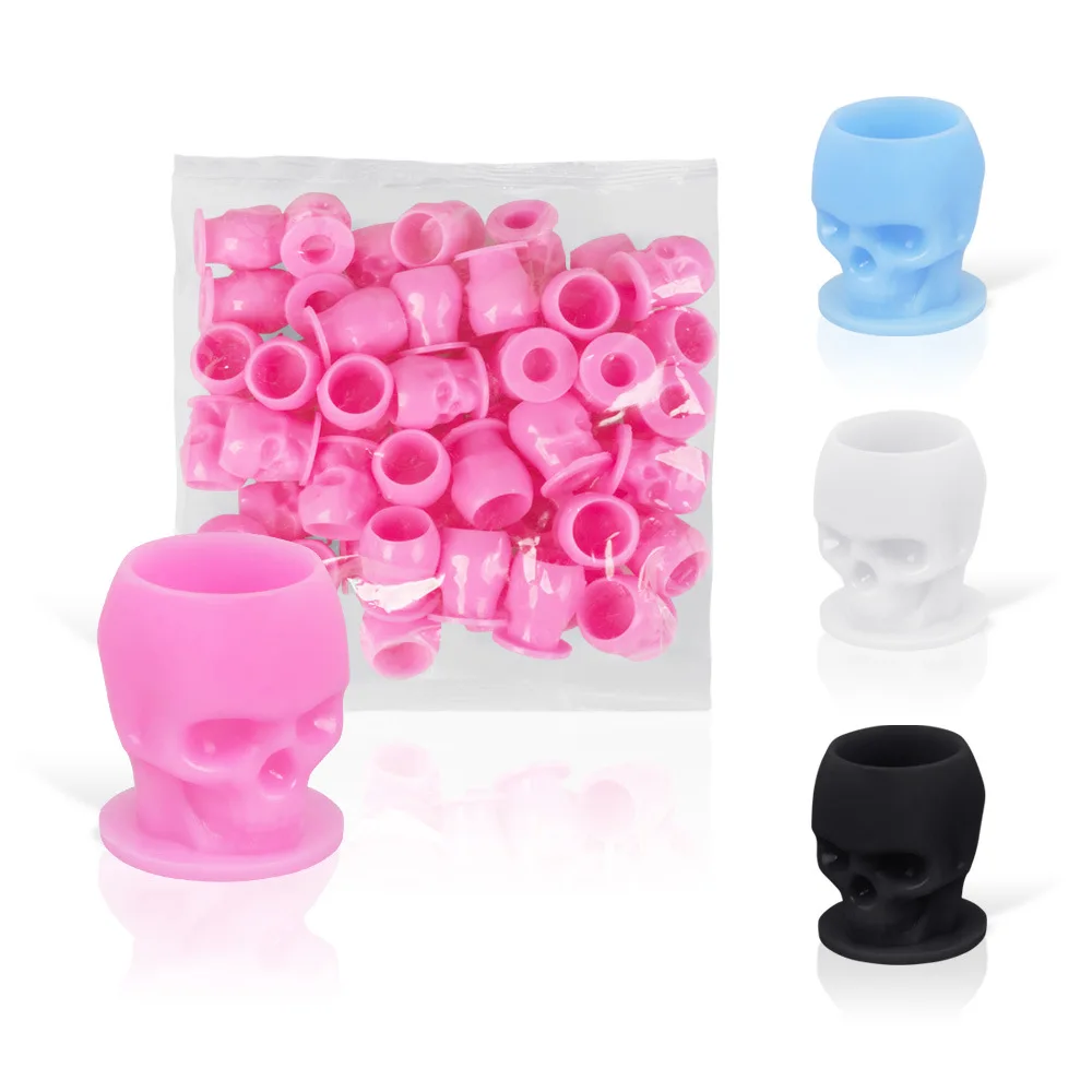 

200pcs Eyelash Extension Glue Cup Tattoo Pigment Holder Makeup Tools Eyelash Extension Supplies Disposable Eyelash Glue Cup