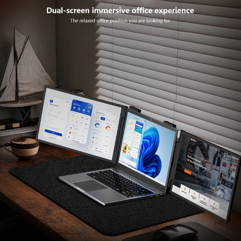 Layar Komputer Portabel 14 Kaki dengan Layar Ganda, Refresh Rate 60Hz, Perjanjian Outlet Play