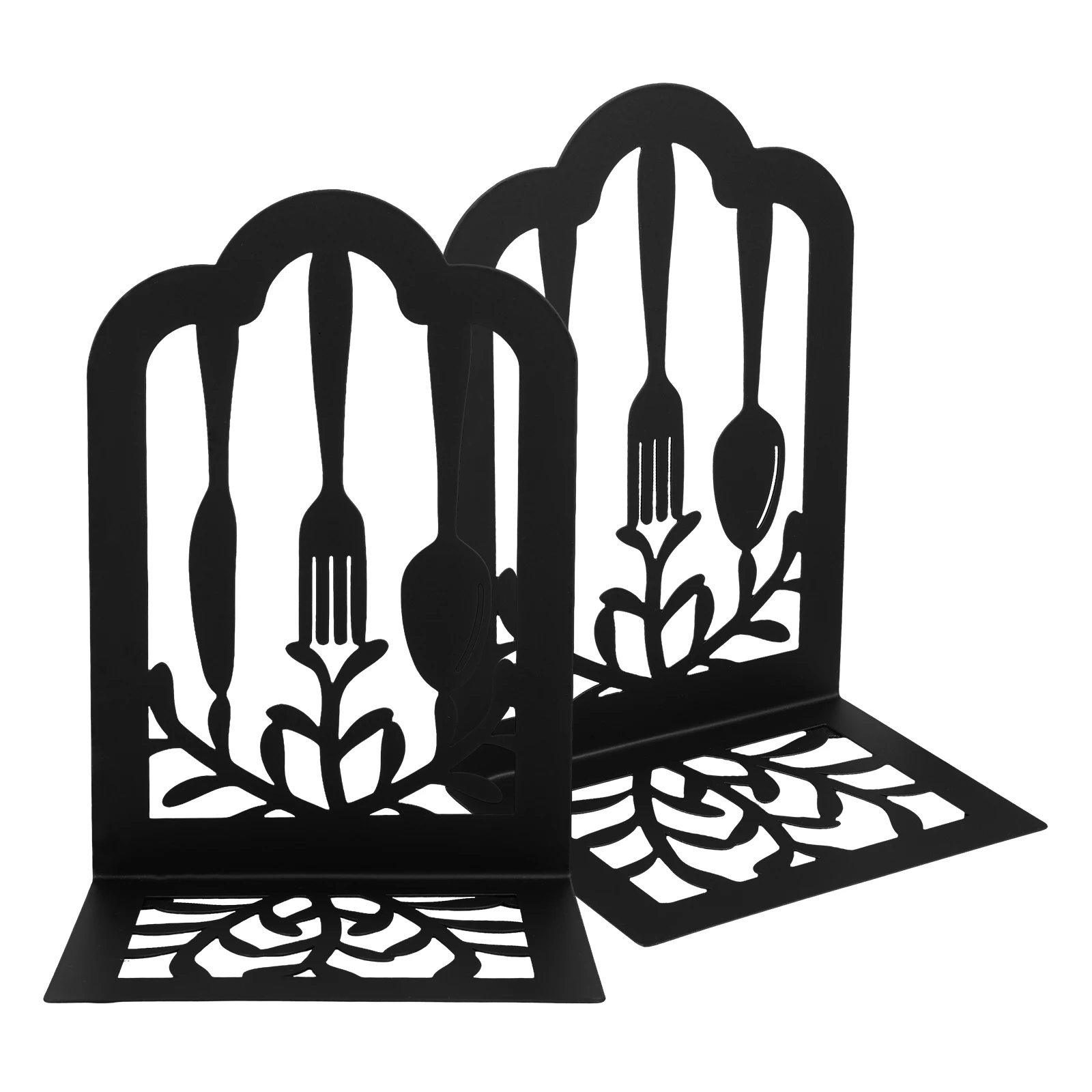 Iron Bookends Set of 2 L Shape Heavy Duty Book Organizer Metal Decorative Stand Shelves Home Office Study Library Book Stopper