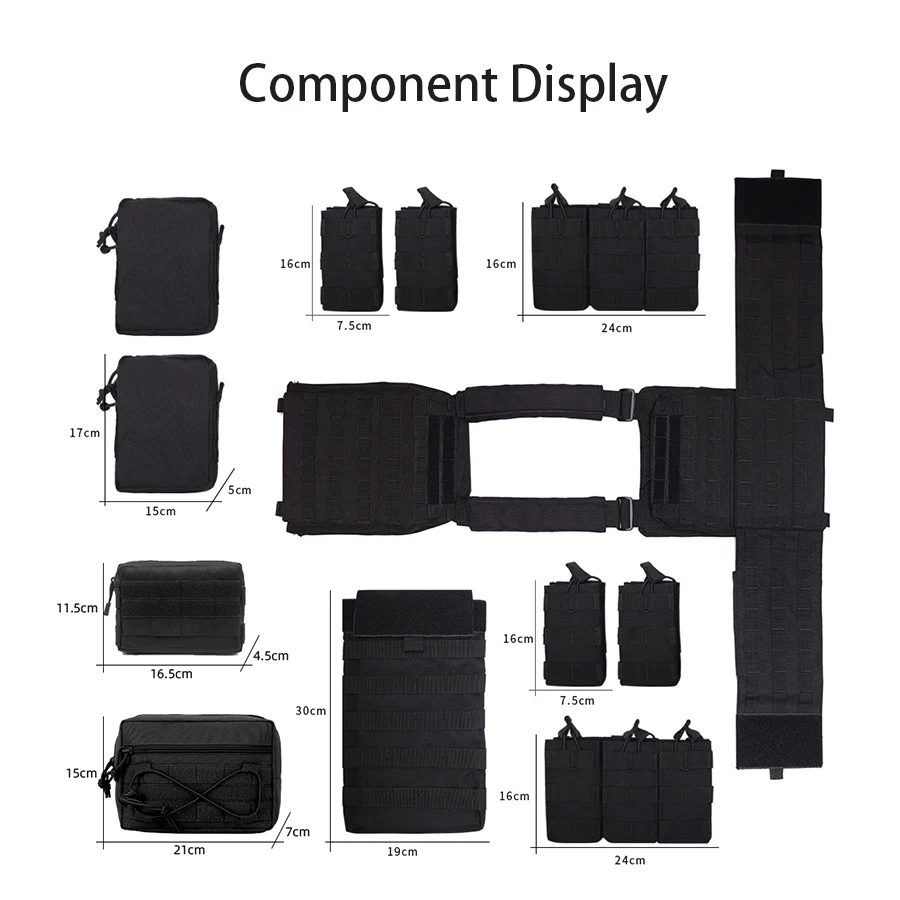 زي موحد متعدد الوظائف مع ثمانية عبوات مرفقة، قابل للفصل والتوسيع #6