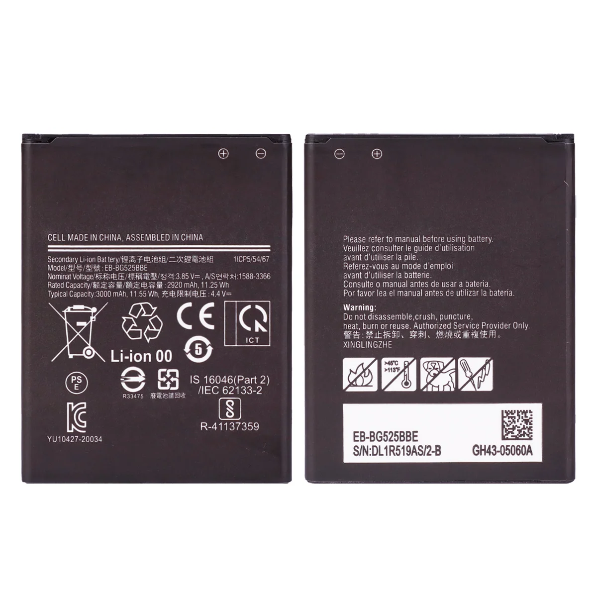Brand New EB-BG525BBE 3000mAh Battery For Samsung Galaxy Xcover 5 G525F G525F/DS Mobile Phone Batteries