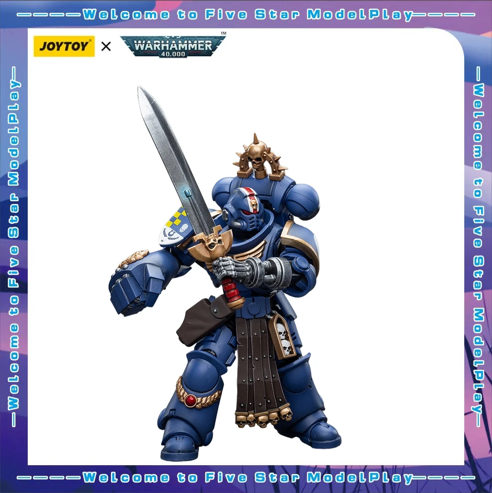 

【FS】JOYTOY Warhammer 40K Scale 1/18 Action Figures Ultramarines Lieutenant with Power Fist Models Toys Gifts
