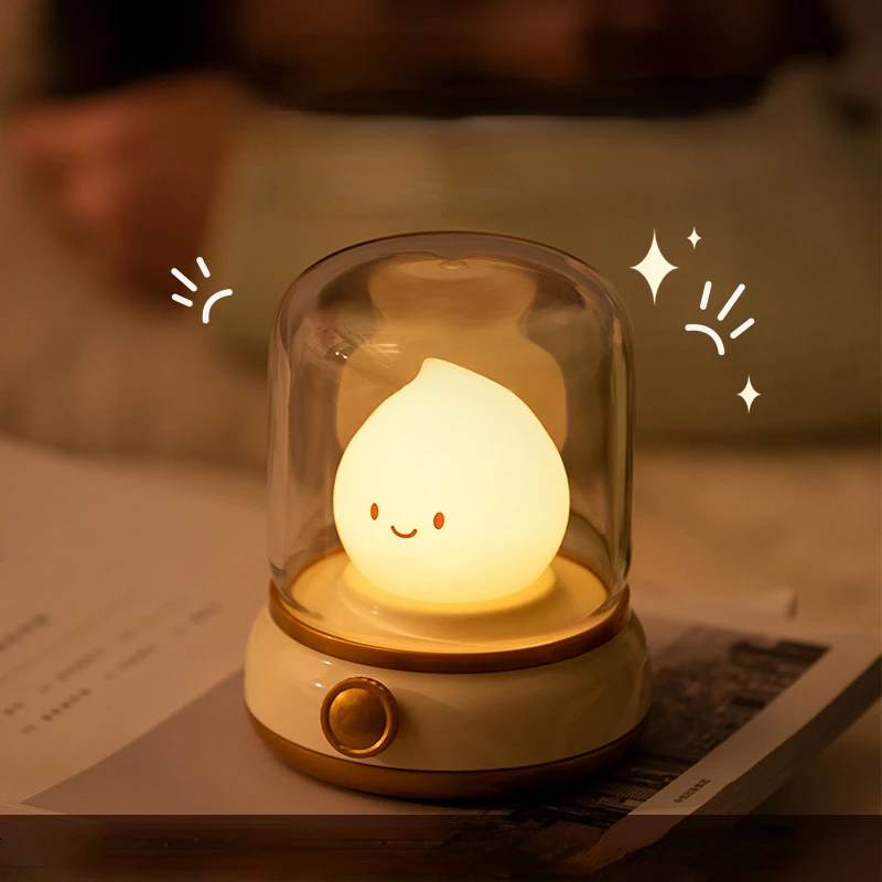 Desktop Night Light LED Cute Night Lamp Creative USB Rechargeable Portable Table Lamp For Coffee Bar Home Decor Hotel Bedroom