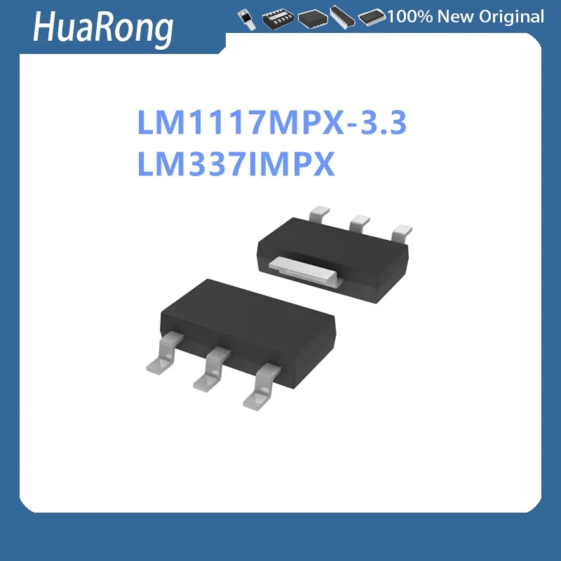 20Pcs/Lot LM1117MPX-3.3 LM1117 N05A LM337IMPX LM337 N02A SOT-223 NEW