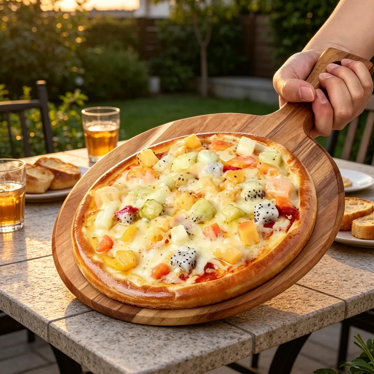 Wooden Pizza Cutting Board With Handle Butchers Block Kitchen Chopping Boards the Accessories Meat Acacia Log Wood Chopboard Set