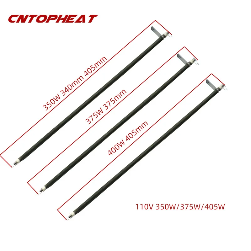 110V Oven Heating Element 6.6mm Tube Diameter Stainless Steel Electric Tubular Heater Hot Air Heating Resistance for Repair