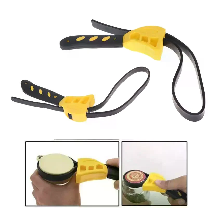 1/2Pcs Adjustable Rubber Strap Wrench Non Slip Grip Universal Fit For Plumbing Car Repair DIY Maintenance Tasks