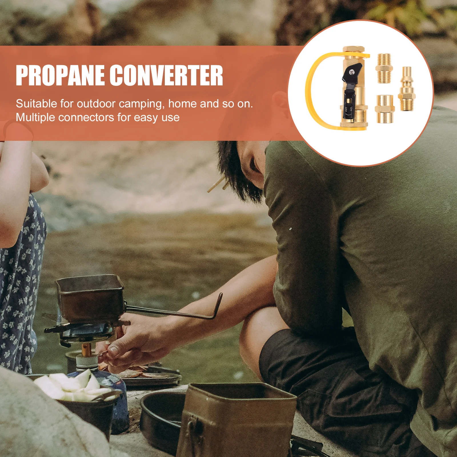 

1 set Gas Tank Nozzle Connectors Premium Propane Quick Connect Fittings Sturdy Durable Camping Accessory Small Compact For
