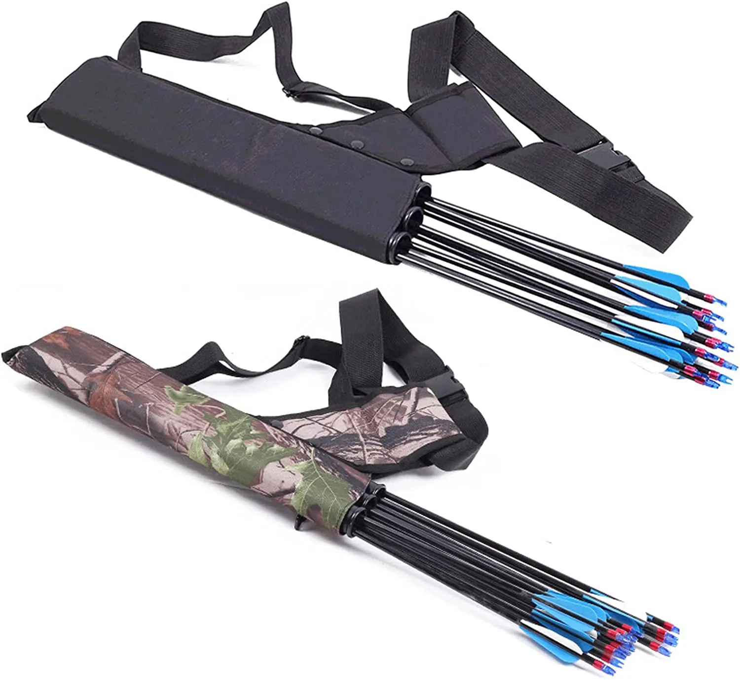 Archery Quiver for Arrows 3 Tubes Hip Quiver Waist Hanged Arrow Archery Carry Bag Adjustable Belt for Hunting Shooting Target Pr