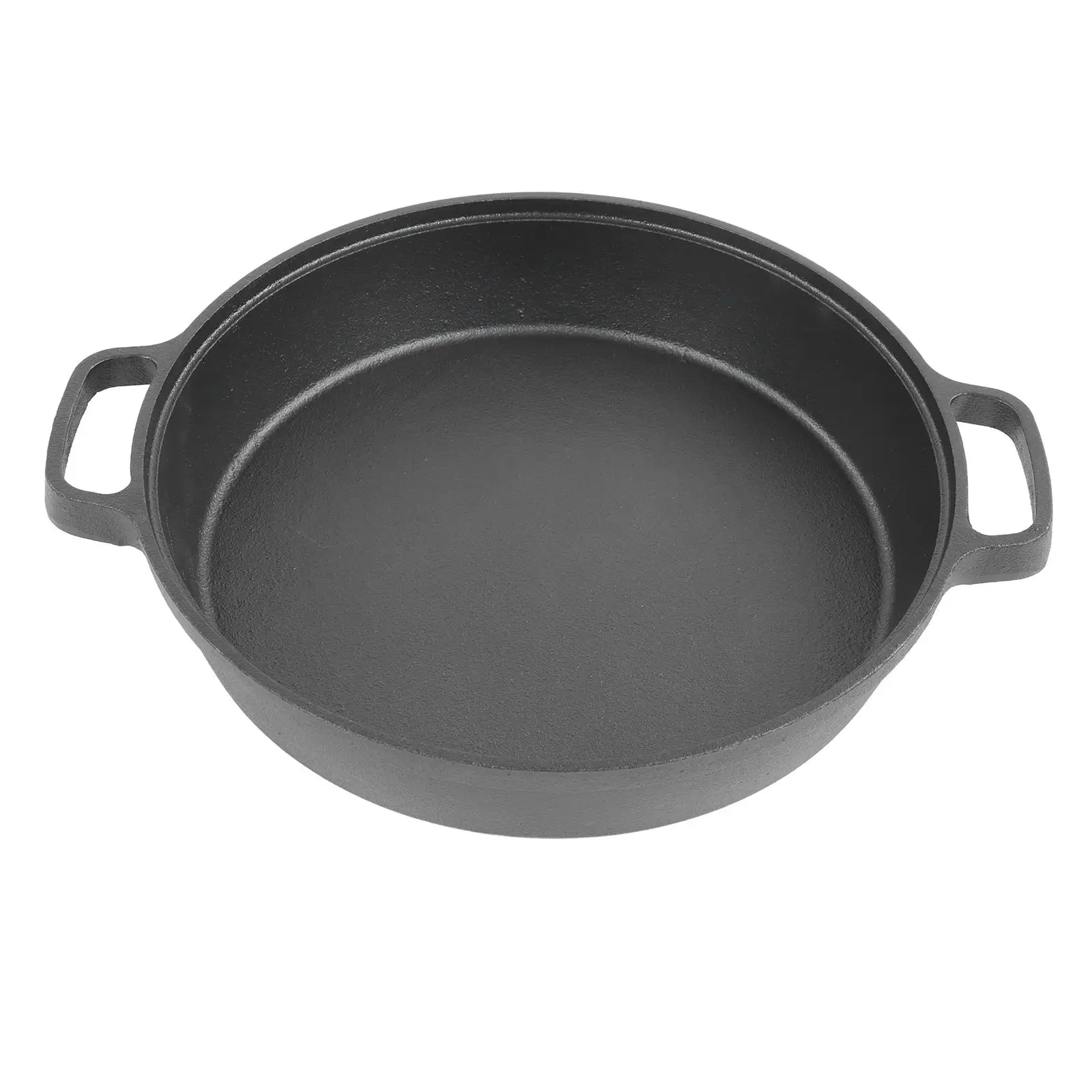 Uncoated Cast Iron for cooking Pot with Dual Loop Handles - Versatile Kitchen Essential