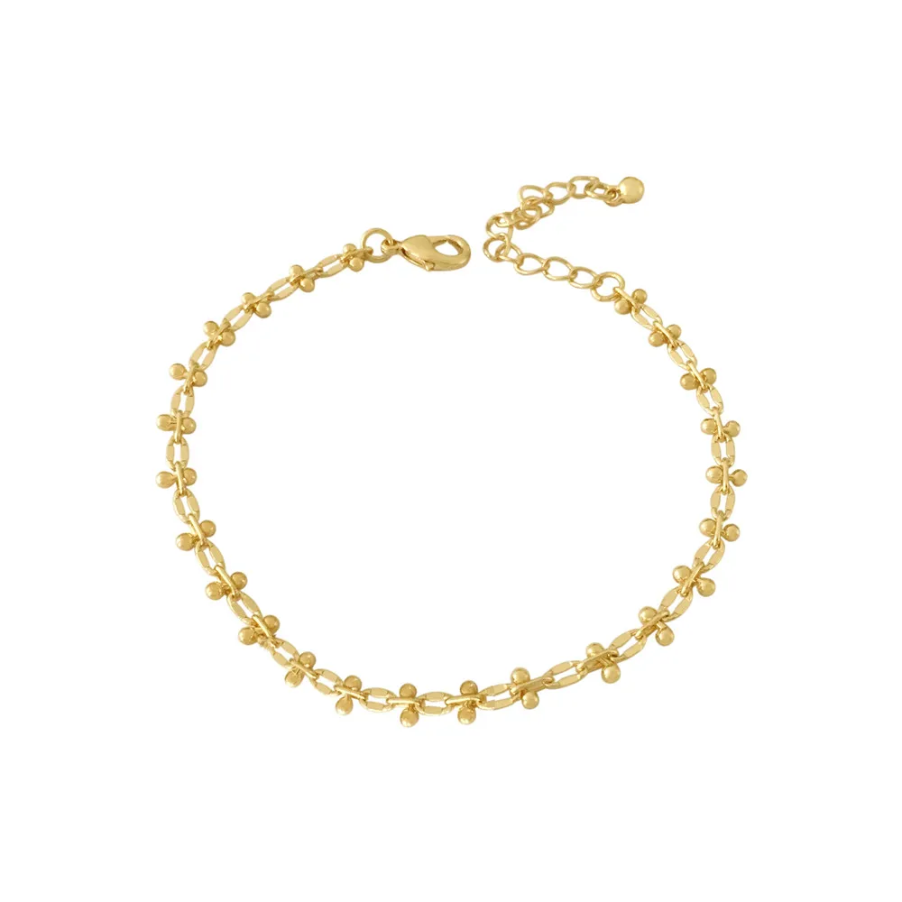 Chic Gold Color Plating Special Chain Elegant Ball Chain Decorated Bracelet For Women Girl Trendy Modern Jewelry Accessory