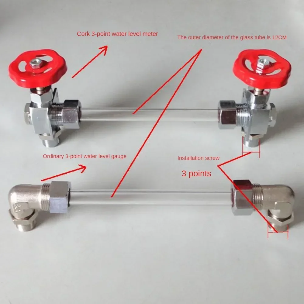 Water Level Glass Steam Tube Cork Gauge 3 Branch Glass Tube Elbow Steam Generator Boiler Water Level Elbow Arturia Minilab 3