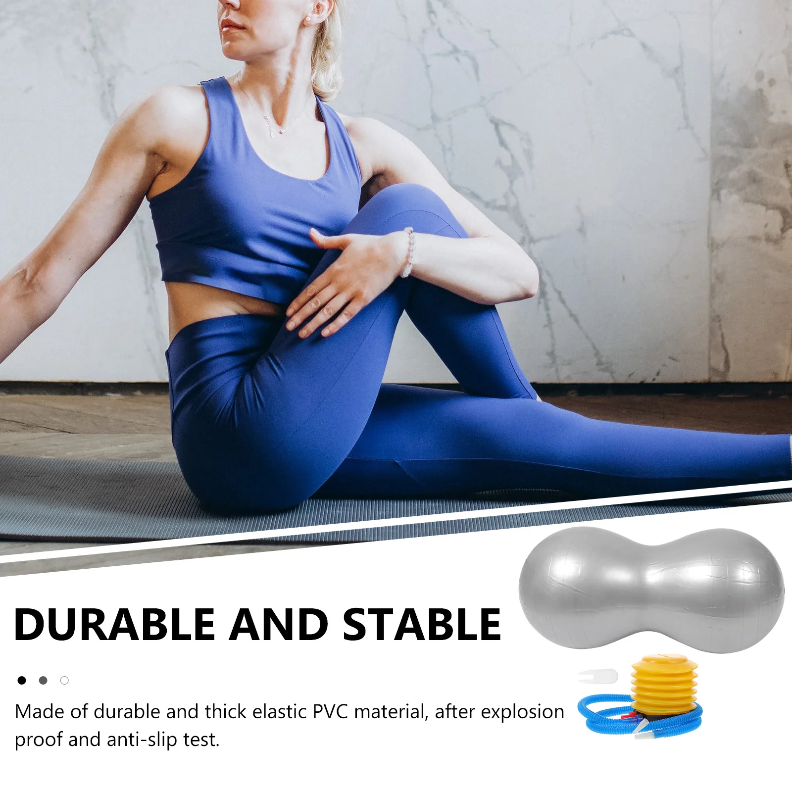 

1Set Durable PVC Massage Balls Thicken Explosion- Yoga Ball Inflatable Exercising Device Suitable for Dance