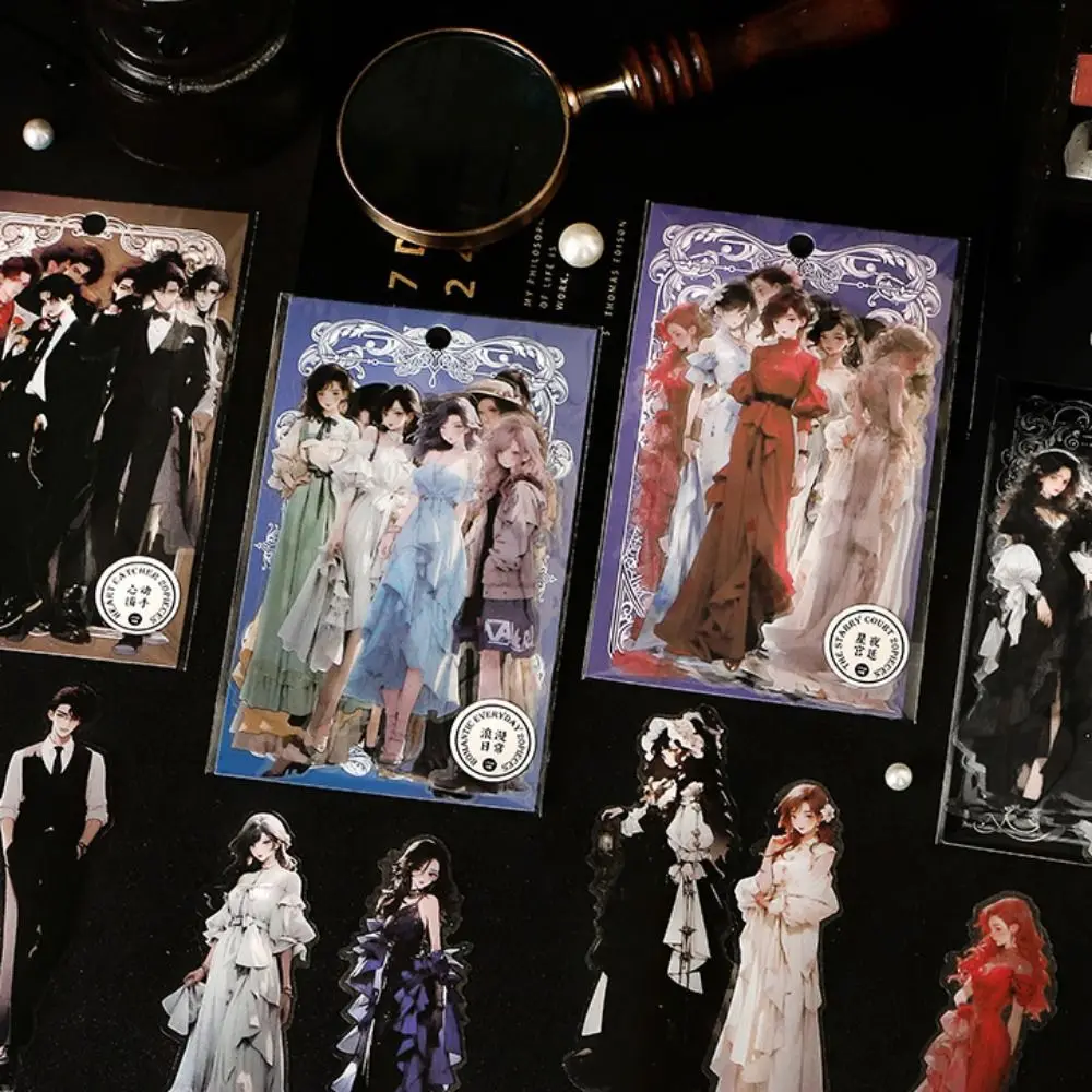 

20 Pcs/ Pack Romance of Love Series PET Stationery Stickers Waterproof DIY Hand Tent Decorative Handbook DIY Material Adhesive