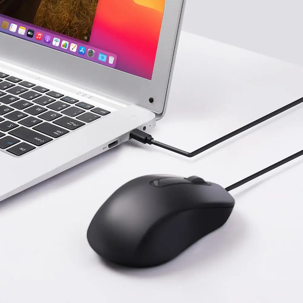 Low Latency Type-c Wired Gaming 1000dpi Usb-c Compatible Pc Laptop Accessories Compact Design Usb C Wired with Dpi Adjustment
