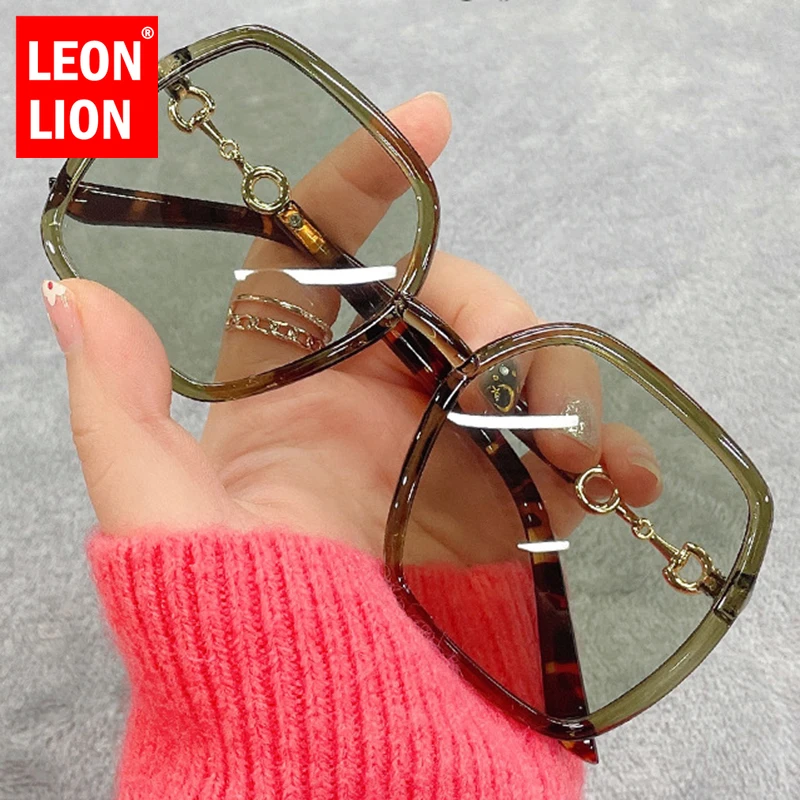 LeonLion Irregularly Oversized Glasses Women Wholesale Sunglasses Women/Men Square Eyewear Women Mirror Lentes De Sol Mujer 2023