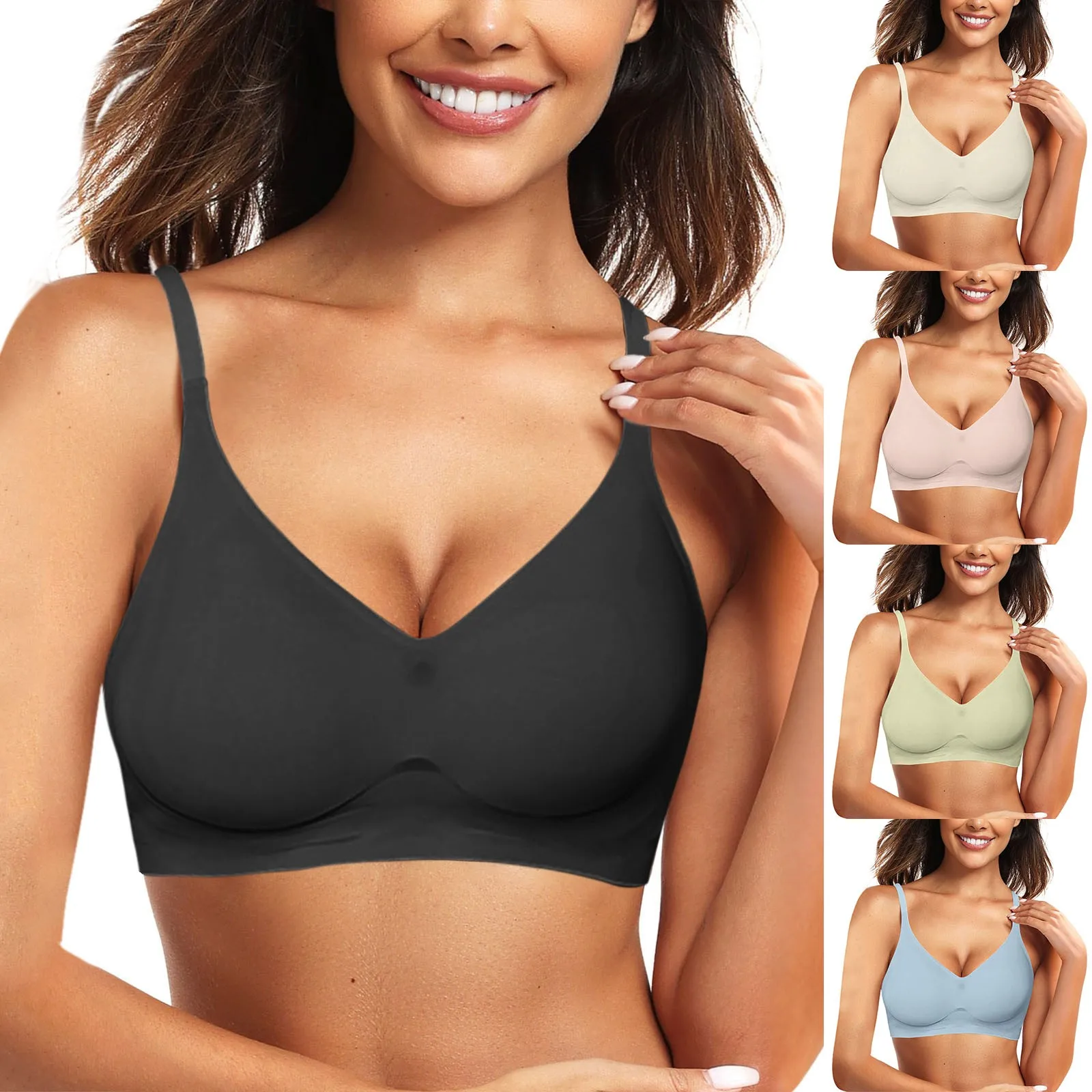 

Push up Bra for Women Womens Seamless Bra No Underwire Comfort Push Up Bras Wireless Bralette Full Coverage Sport Everyday Bra