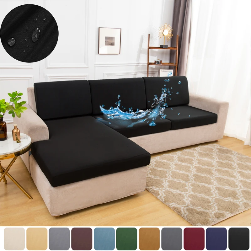 Housse de canapé imperméable, housse de coussin de siège extensible, housse de protection pour salon, en forme de L, pour la maison
