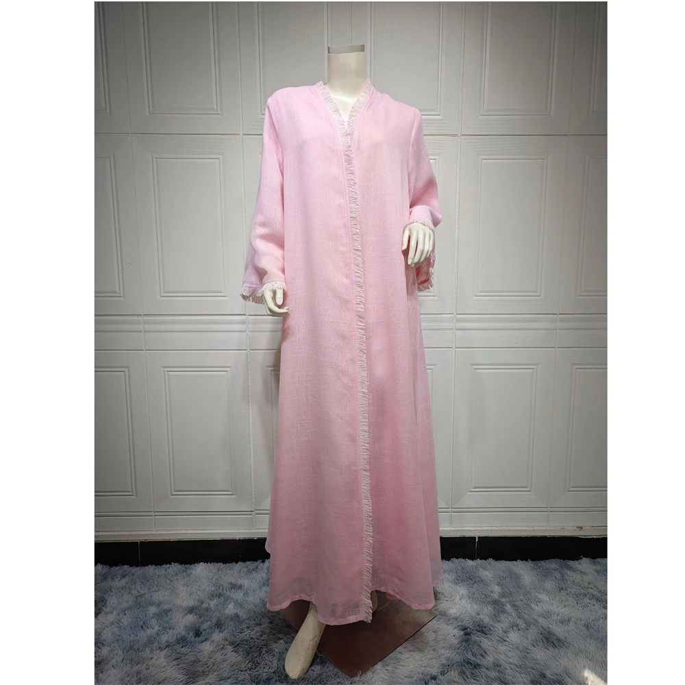 

Modest Abaya Muslim Women Open Cardigan Casual Long Maxi Dress Turkey Kimono Dubai Kaftan Arab Eid Robe Islamic Jalabiya Caftan