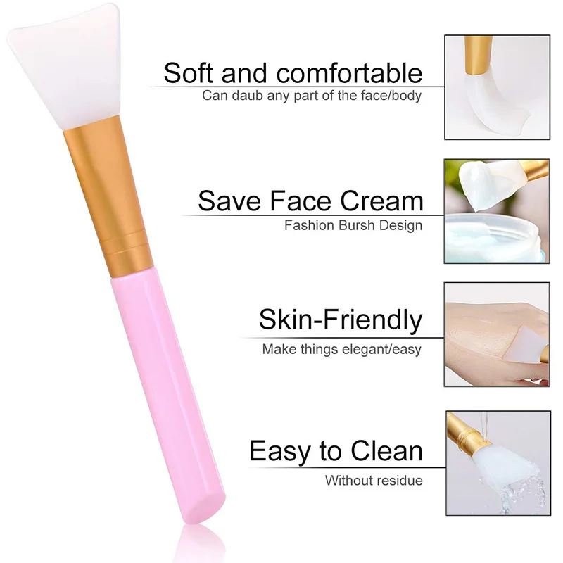 1/2/3Pcs Professionelle Make-Up Pinsel Gesicht Maske Pinsel Silikon Gel DIY Kosmetische Schönheit Werkzeuge Großhandel