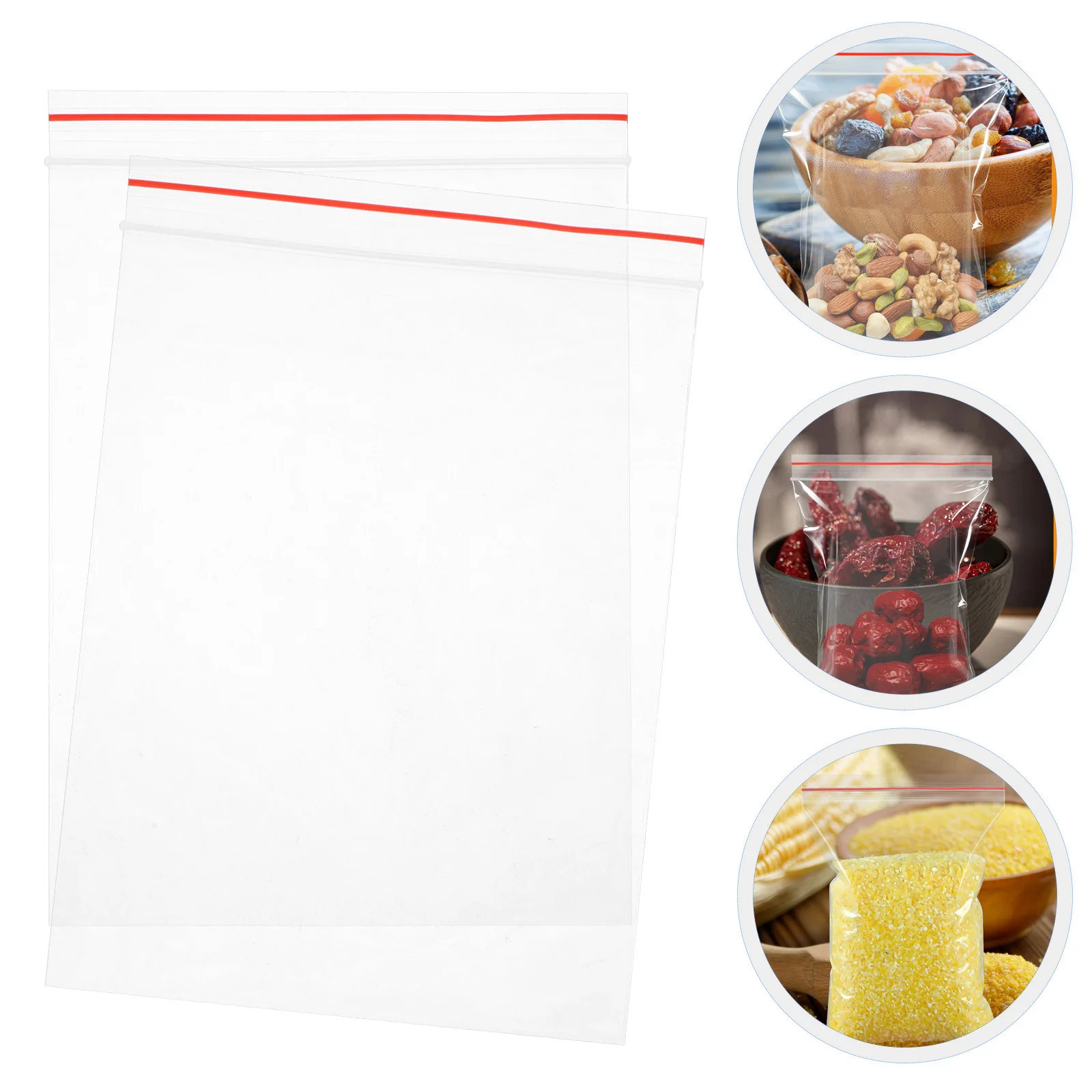 

100Pcs Clear Plastic Self-Sealing Bags Small Storage Bags Airtight Packaging for Snacks Jewelry Storage
