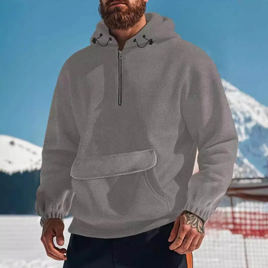 

Faionable Hooded Zipper Sweater 2026 New TEMU Cross-Border Clothing with kets f Open Cardigan Sle Thiened Casual ...