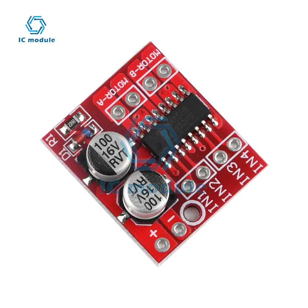 5PCS MX1508 L298N PWM Speed Dual H-Bridge Stepper Motor Driver DC Motor Driver Module DC 2V-10V 1.5A 2-Way