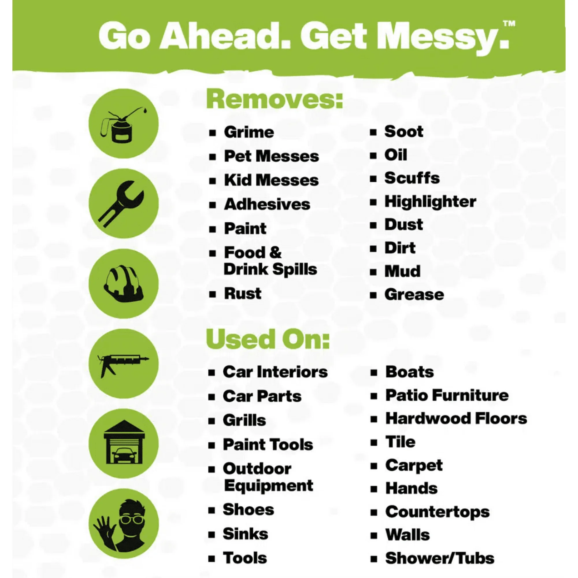 Auto PowerSCRUB Cleaning Wipes, Large, Degreasing with Grit, 80 Count, 10 x 15 inches.