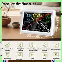WIFI Multifunction Tuya Weather Station Air Quality Temperature Humidity Meter Moon Phase Air Pressure Weather Clock-BAAQ