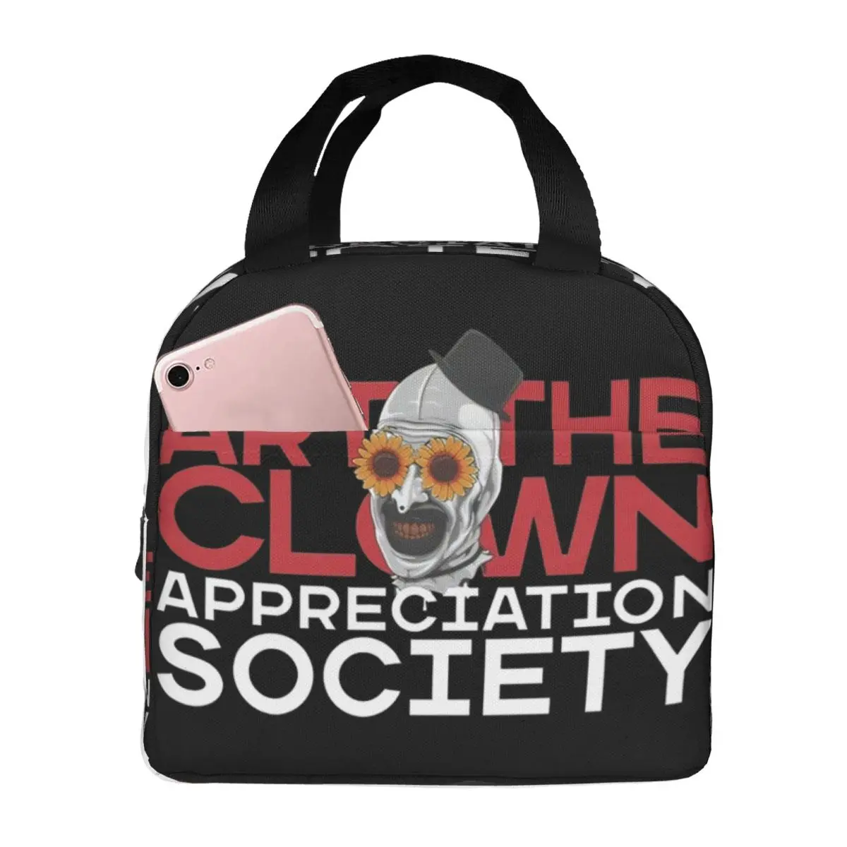 Art The Clown Society Terrifiers Lunch Bag Men Women Warm Cooler Insulated Lunch Box for School