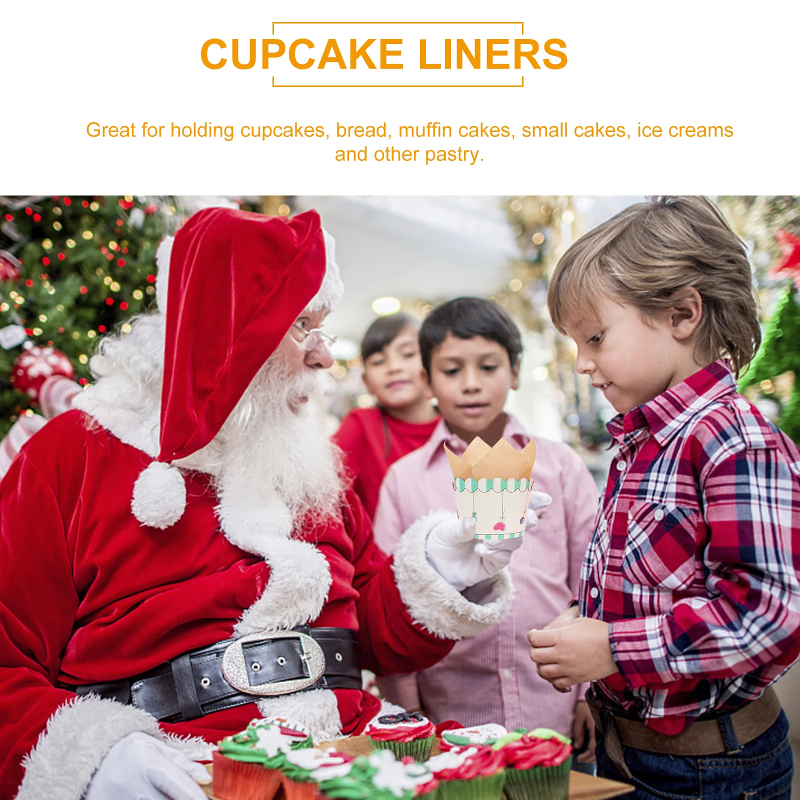 

100Pcs Tulip Baking Cups Non Deformable for Ice Creams Small Cakes and More Cupcake Liners Cupcake Wrapper Cake Cup