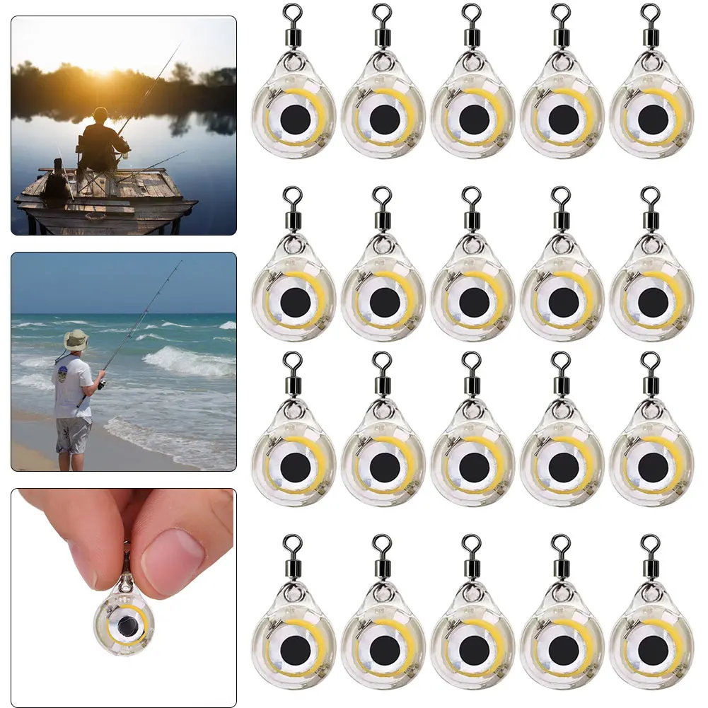 20 قطعة LED مضيئة إغراء بطارية صغيرة تعمل بالطاقة لمياه البحر والمياه العذبة (أخضر)