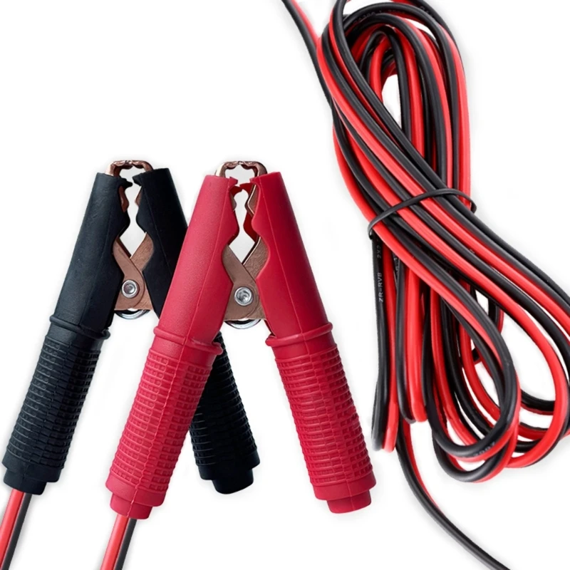 60cm/1m/2m/3m Car Battery Power Wire Line Cable Power Emergency Line with Jump Starter Alligator Clamp Battery Inverter Cable