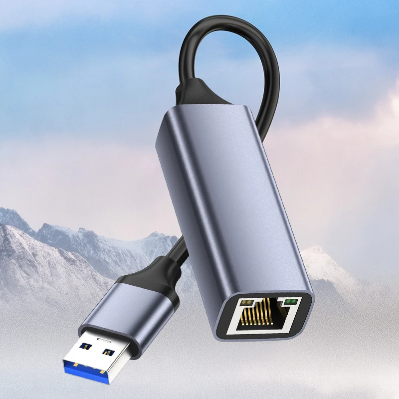 USB 3.0 2.0 محول إيثرنت USB PC الإنترنت USB 1000Mbps محول الشبكة RJ45 Type-C جيجابت 2.5G USB إلى RJ45 لأجهزة الكمبيوتر المحمول/صندوق التلفزيون