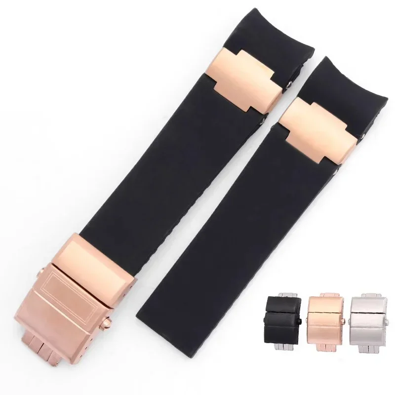 For Ulysse Nardin High Quality Silicone Rubber Watch Band 263 DIVER Curved End Strap 22mm Waterproof Belt Watch Bracelets