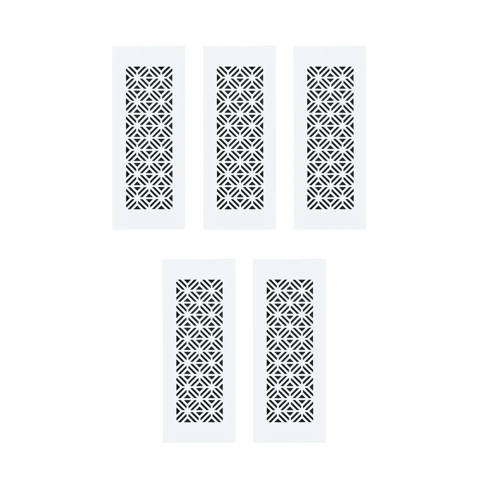 5Pcs Aluminum Alloy Ventilation Hood Louvered Grille For Cabinet Wardrobe Door Kitchen Bathroom Air Vent Cover Brown White Black