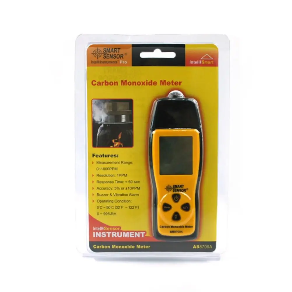 Imagem -06 - Handheld Monóxido de Carbono Medidor com Alta Precisão Sensor Inteligente co Gás Tester Monitor Gauge Alarme de Som Novo