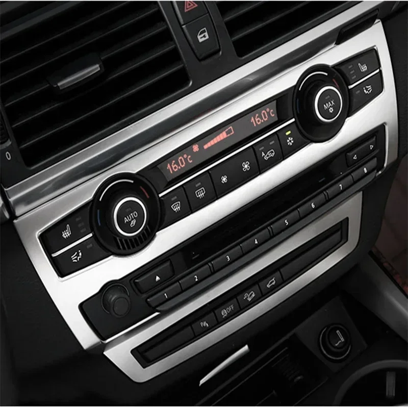 Car Styling Center Console Air Conditioning CD Control Panel Decoration Sticker Trim For BMW X5 X6 E70 E71 Interior Accessories