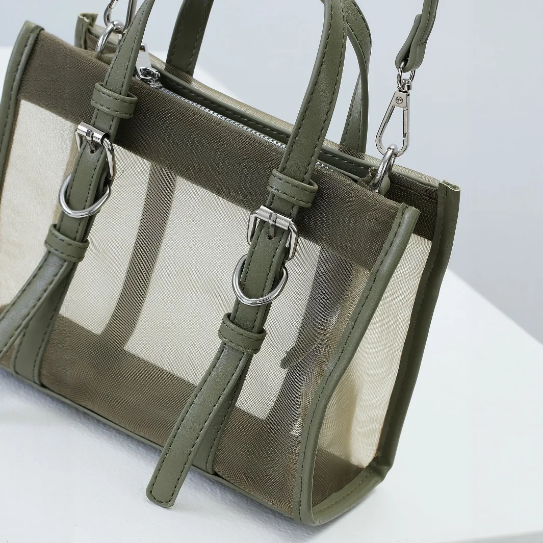 Hollow Mesh Tote Bags For Women Handbags Fashion NEW Women Bag Fishing Net Shoulder Crossbody Bag Small Shopper Purses Clutch
