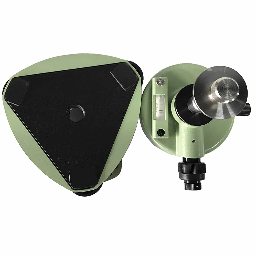 New Green Tribrach Adapter With Mirrored Optical Plummet Compatible 5/8 Thread GPS Surveying