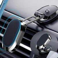 Folding Multi-Angle Car Magnetic Phone Bracket Rotation Height Adjustable Mobile Phone Holder Universal Magnet Air Vent Mount